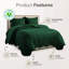 Ensemble de couvre-lit à motif floral en microfibre - Literie matelassée douce, légère et infroissable-113736002-113736008
