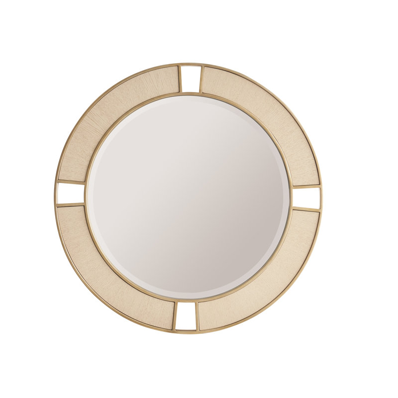 Sunset Key Beveled Round Accent Mirror