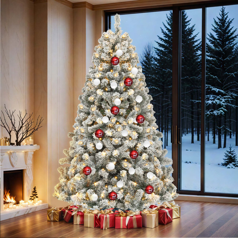 Arbre de Noël vert 6 pi pré-éclairé, H 6 pi