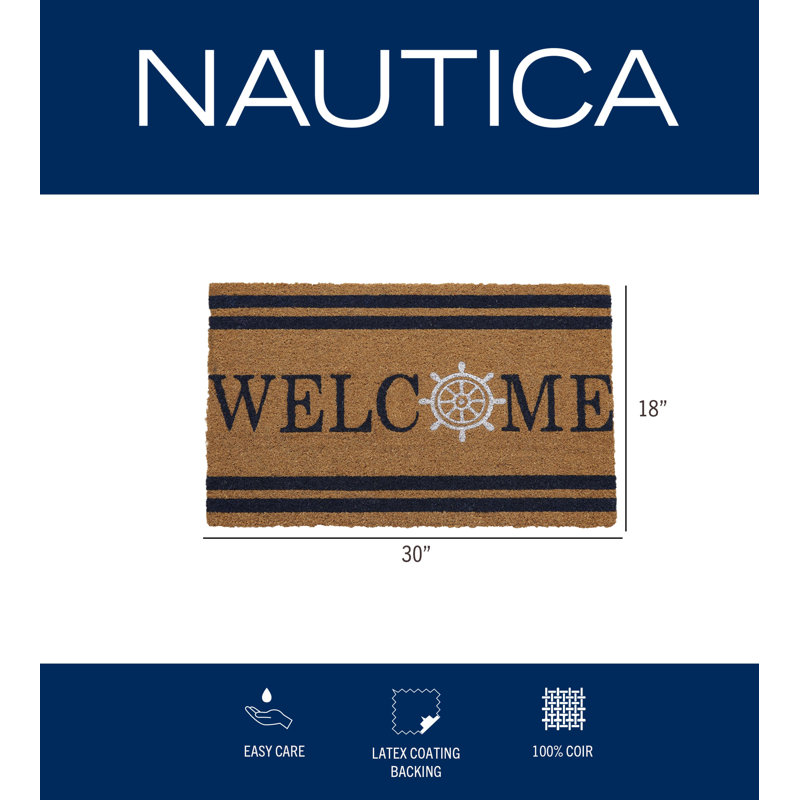 Nautica 38 in. x 18 in. Non-Slip Door Mat
