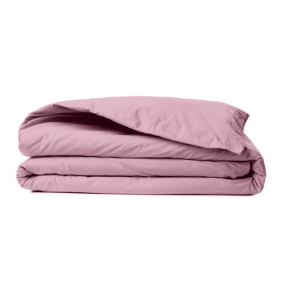 Luxurious Dusty Rose Ranforce Double Quilt Cover, 78.7 x 78.7 inches | 100% Cotton, 155 Thread Count, Button Closure | Machine Washable at 86°F | Soft & Cozy Bedding for Elegant Bedroom Decor