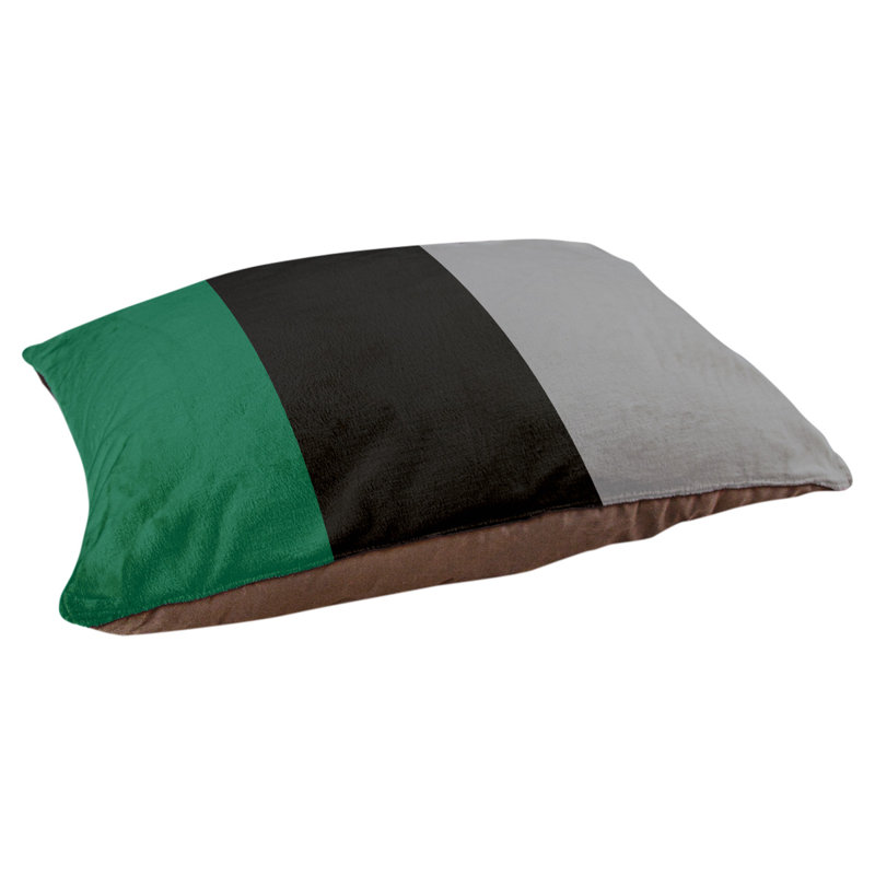 Coussin Designer, Petit (L 18 po x l 28 po), Victoire vert / noir / argent