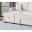 Ensemble de canapé convertible modulaire en velours côtelé réversible avec rangement pour canapé et canapé-lit 2 pièces