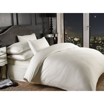 Grosvenor Cotton Blend Striped Duvet Cover Set with Pillow Shams Included
