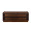 Table basse moderne rectangulaire avec 4 tiroirs et 2 tablettes, table basse en bois trempé de 47,2 po de style cannelé pour le salon-1513039524