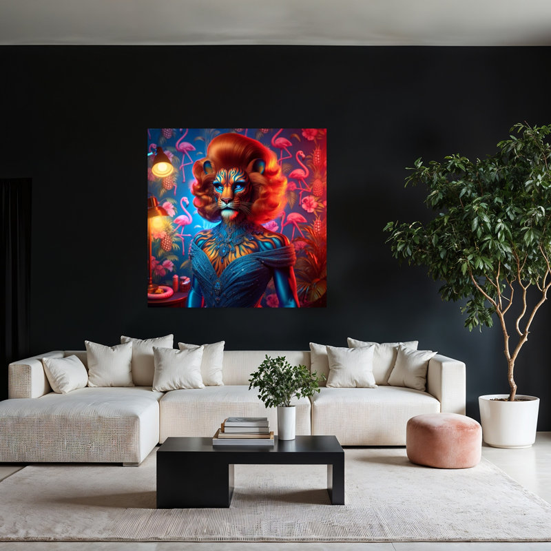 Art contemporain, art contemporain surréel, H 48 po x l 48 po