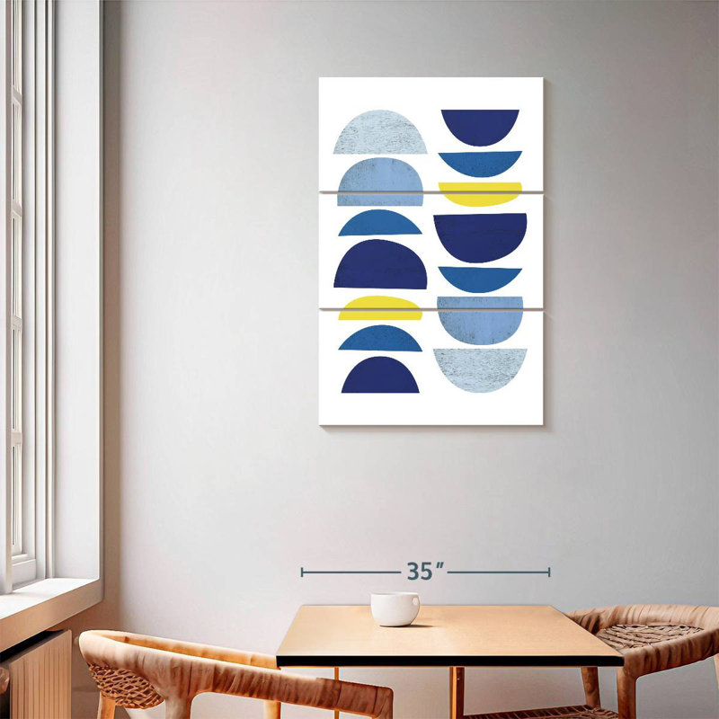 Avery Blue Yellow Modern I, 57" H x 36" W