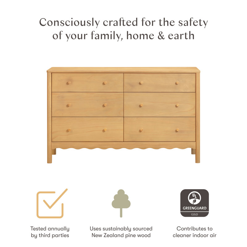 Swell 6-Drawer Assembled Dresser, Tan