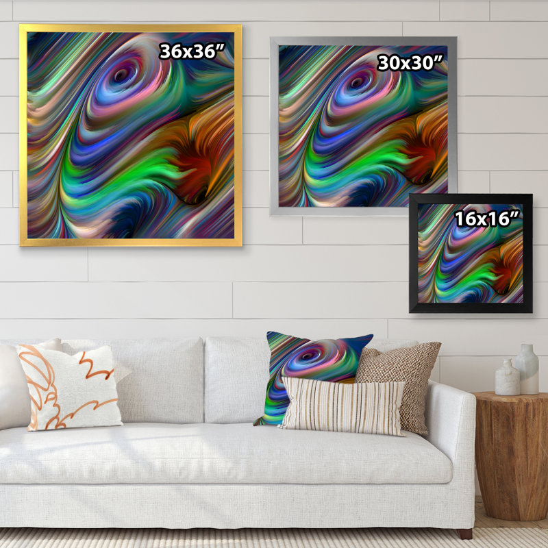 «Colorful Living», reproduction d'art encadrée sur toile, Cadre photo noir, H 16 po x l 16 po x P 1 po