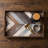 Decorative Wooden Rectangular Serving Trays with Handles for Coffee Table