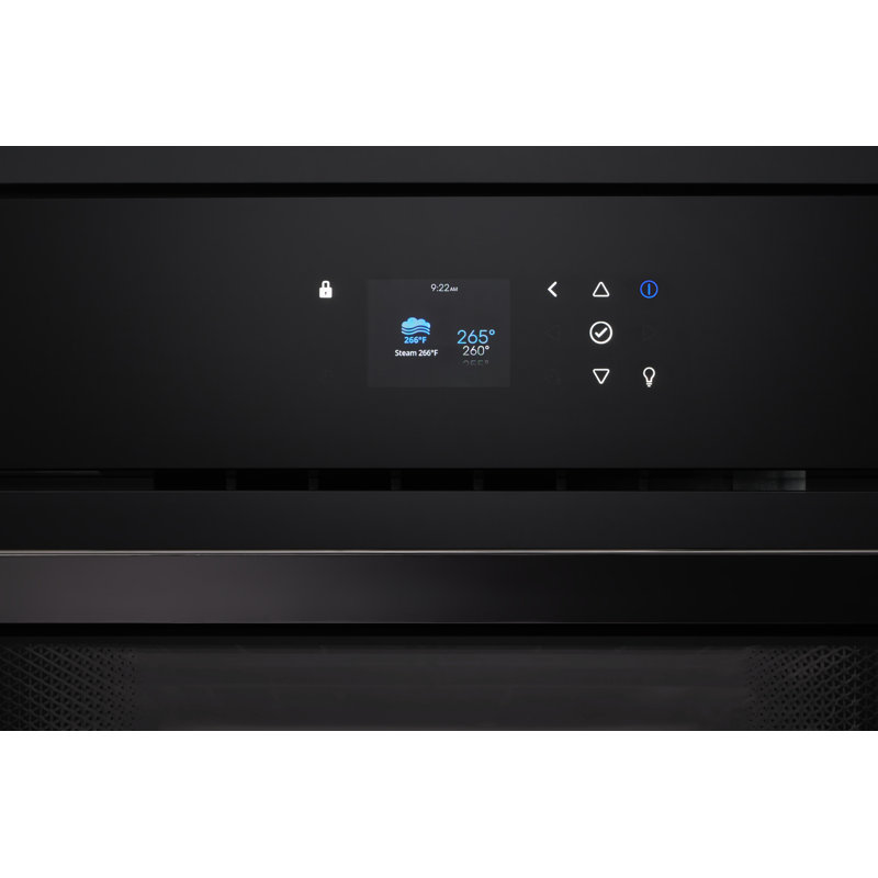 30"W. Steam Convection Oven, Black Glass