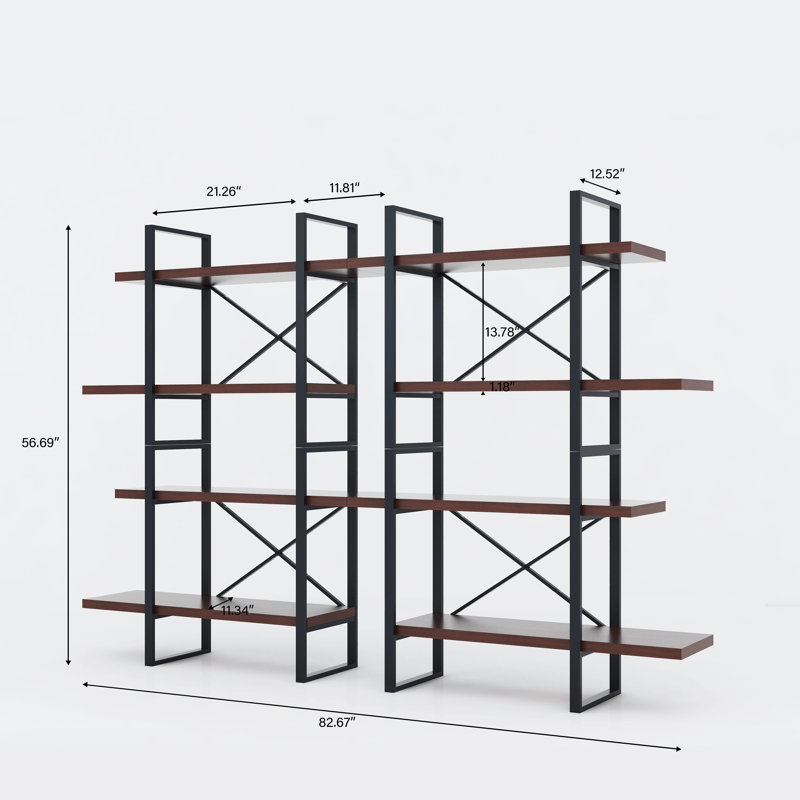 Etagere Bookcase, Dark Brown