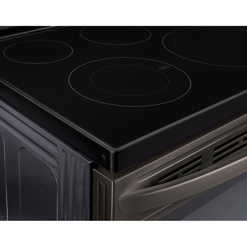 LG 6.3 cu ft. Smart Wi-Fi Enabled Fan Convection Electric Range with Air Fry & EasyClean®, Black Stainless Steel
