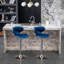 Tabouret de bar pivotant rembourré en velours Masaccio, ensemble de 2-1167662051
