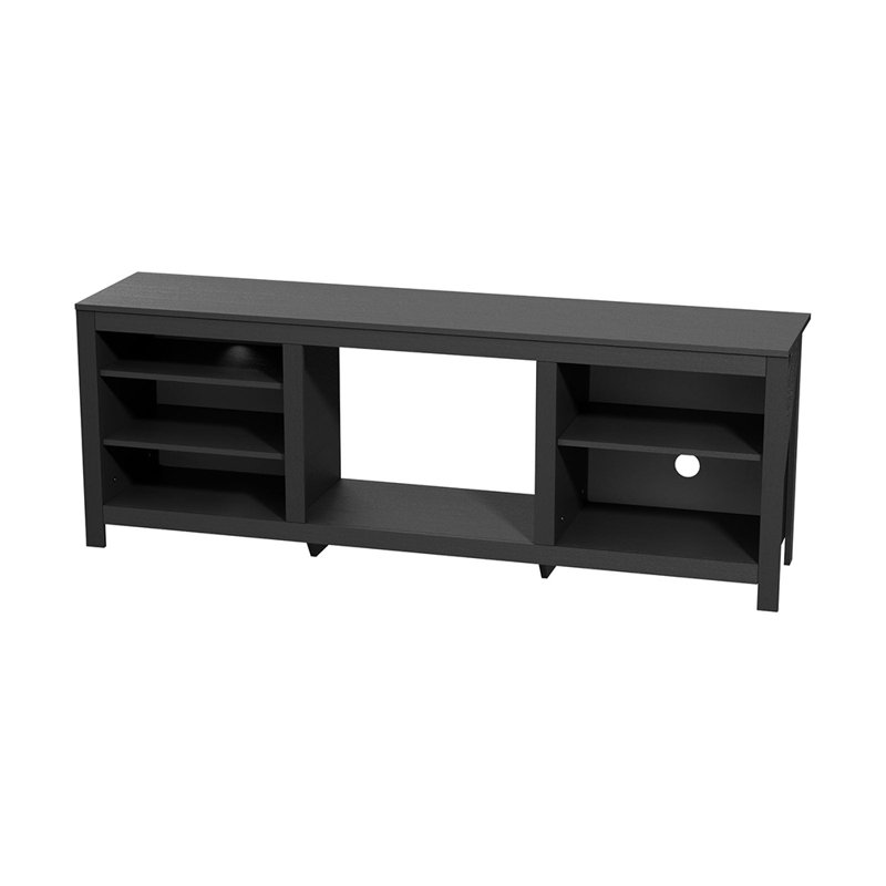 Latitude Run 178cm W Black Electric Fireplace with 5120 BTU, Black