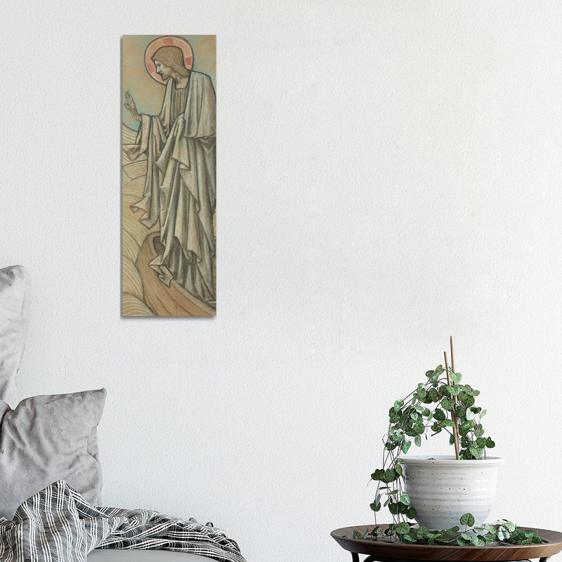 Christ Stilling The Waves by Edward Coley Burne-Jones - Wrapped Canvas Panoramic Painting