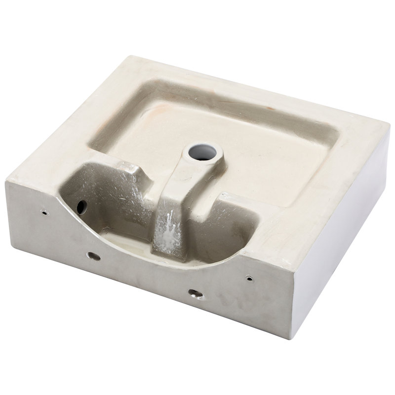 White Ceramic Rectangular Bathroom Sink 21"x16". Stylish European Style With Faucet Hole And Overflow. Arc Beautiful. Elegant Gracious. Ceramic. Low Water Absorption. Acid Stain Resistance. Smooth