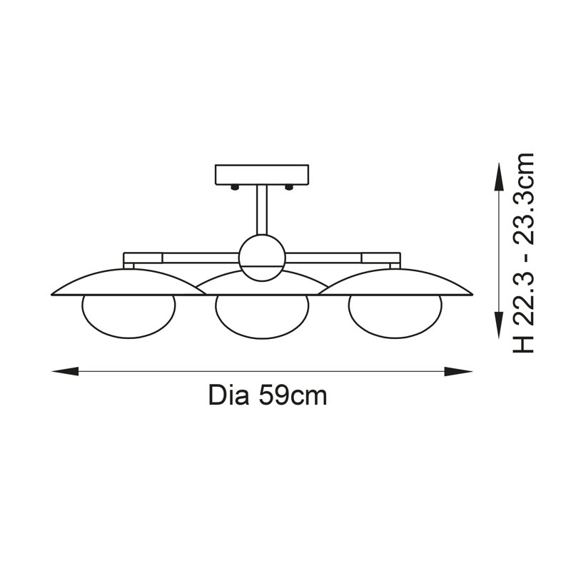 Neena 3 -Light Unique LED Chandelier