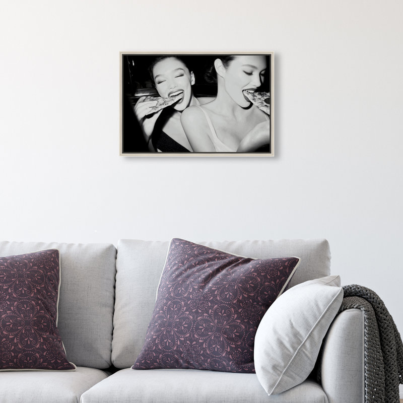 Midnight Mozzarella Print by Oliver Gal, 21"H x 31"W, Silver Floater Frame