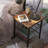 Set Of 2 Side Tables, End Tables With Adjustable Mesh Shelves, For Living Room, Bedroom, Industrial, Stable Steel Frame, Easy Assembly, Rustic Brown And Black-908909558