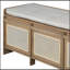 Banc de rangement avec tiroirs en rotin et bouton amovible-130942292