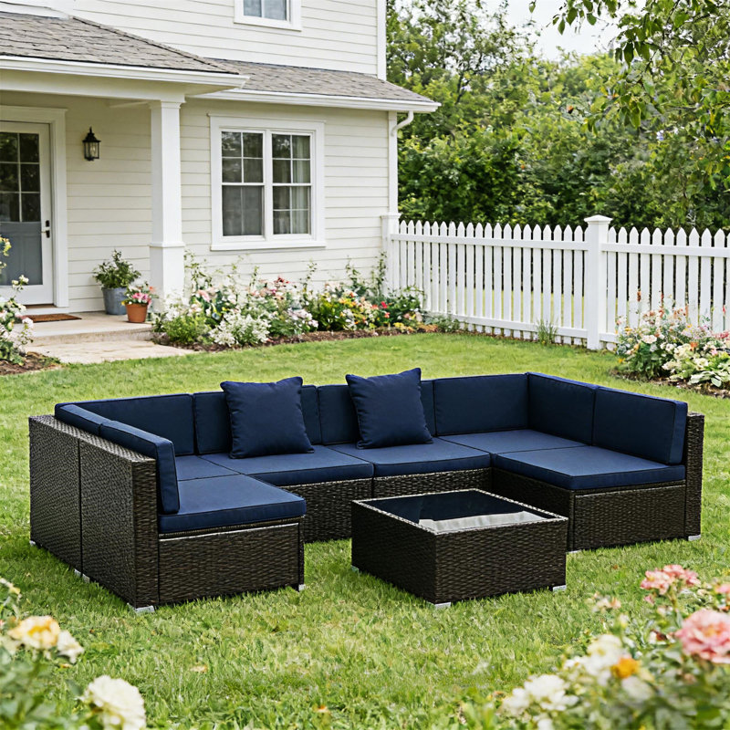 7-Piece Outdoor Conversation Sofa Set