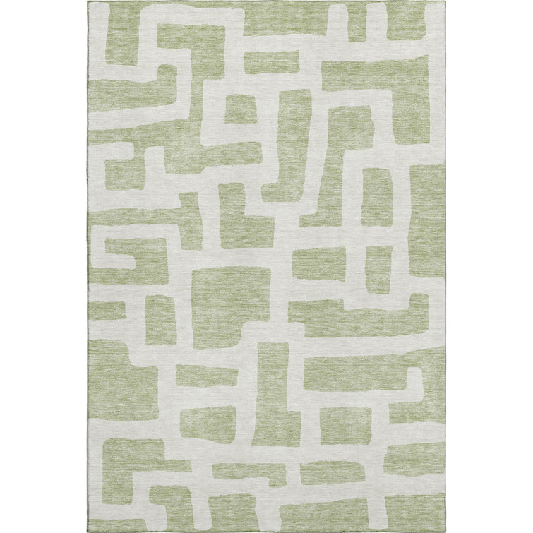 Premium Machine Washable Prisco Aloe Rug