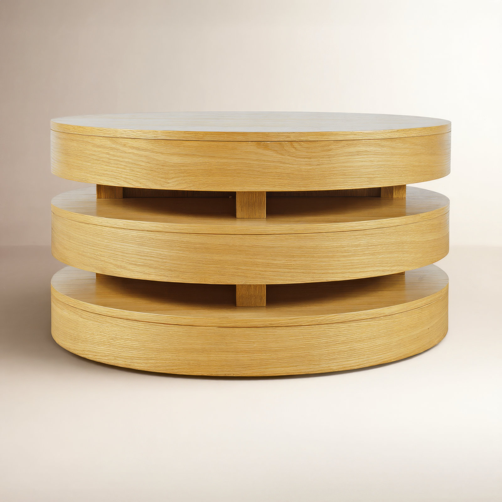 Givry Single Coffee Table, Oak Wood