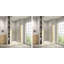 Porte de douche à pivot demi-cadre avec verre transparent de 34 à 36 po de largeur x 72 po de hauteur-129051649