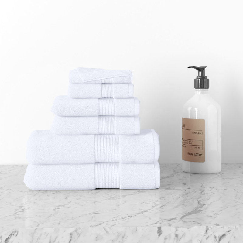 Leone 100% Cotton Plush Mulit-Size Set, White