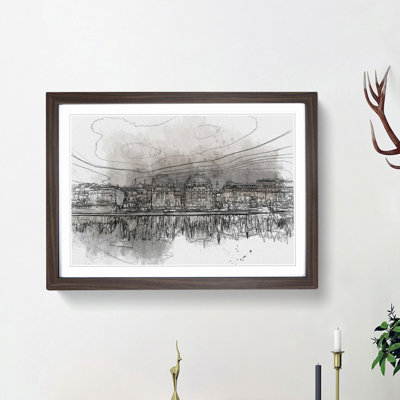 Reflection of Stockholm in Sweden in Abstract - Picture Frame Graphic Art Print