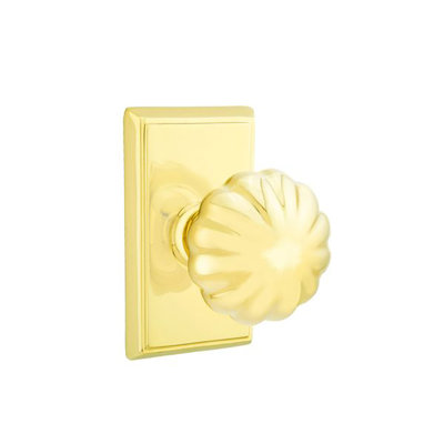 Privacy Melon Knob with Rectangular Rose