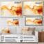 Jaune et orange nuages - art abstrait mural encre liquide salon-1403717039-1403717026