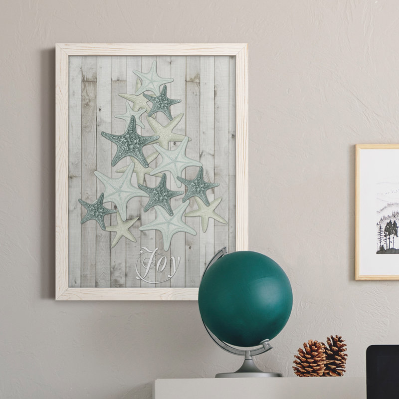 Coastal Christmas III - Toile encadrée de qualité supérieure - prête à être accrochée, H 31,5 po x l 43,5 po x P 1 po