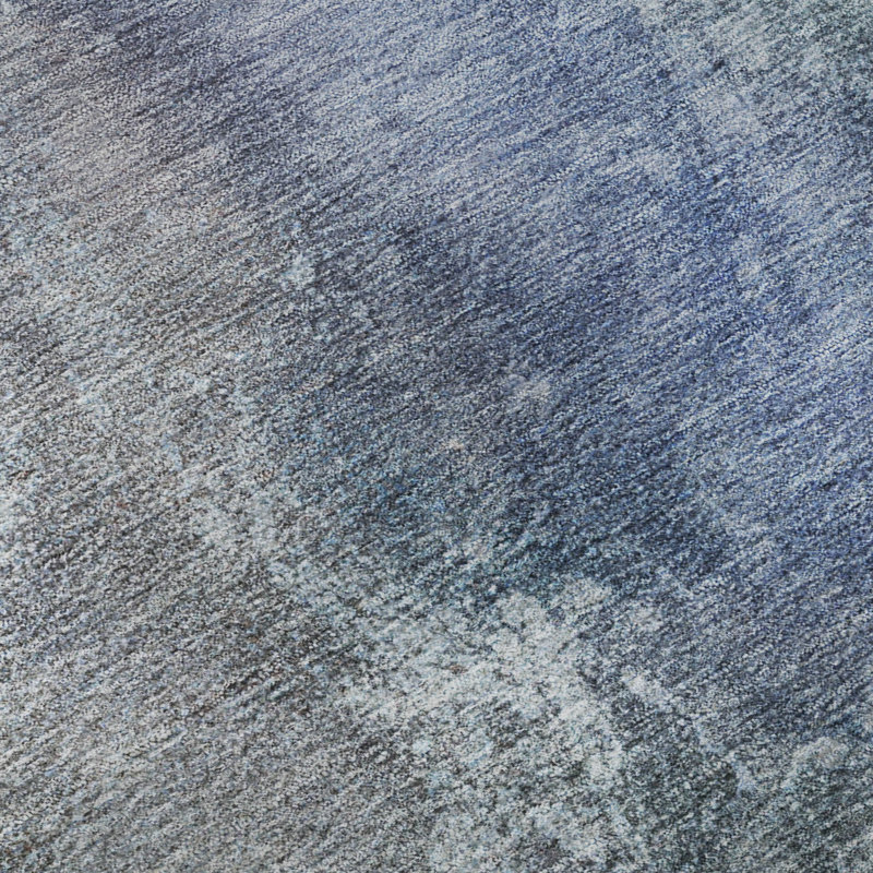Premium Machine Washable Mayfield AMF2307 Abstract Rug, Blue, 9' x 12'