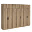 Elina 7 Door Manufactured Wood Wardrobe-99234201-99234202
