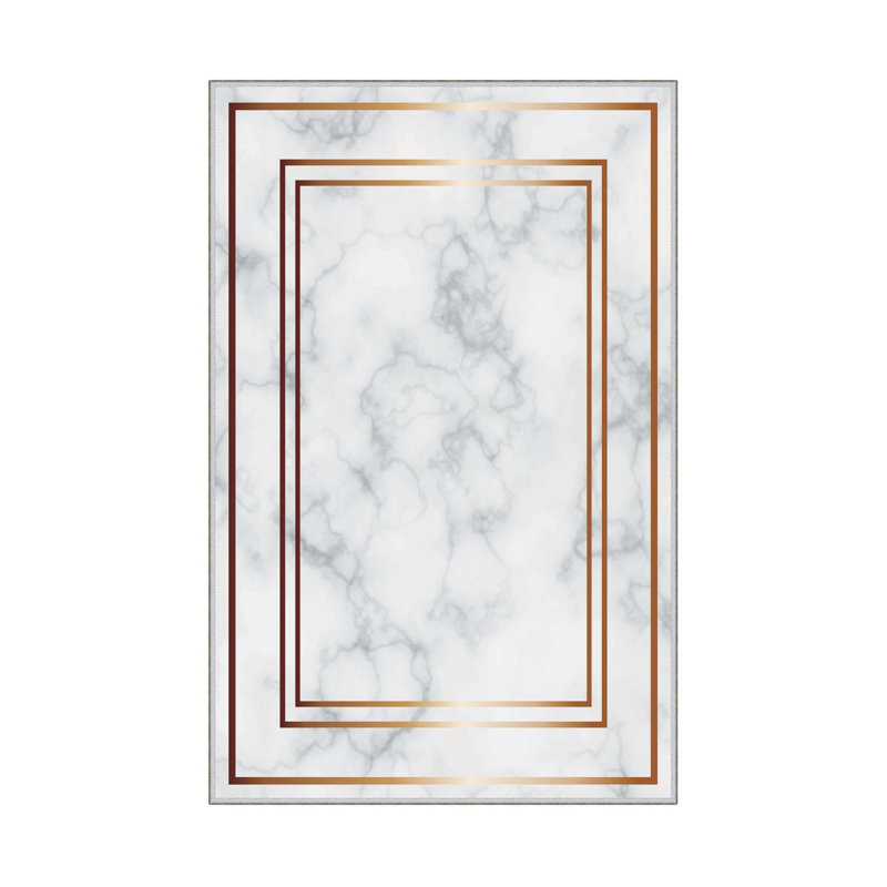 Premium Woven Area Rug (1.6 x 2.6 Feet), 100% Polyester, 0.3 in Pile Height | Antibacterial, Non-Slip PVC Dot Underside | Machine Washable, 3D Digital Print | Ideal for Living Room, Bedroom & Entryway Decor