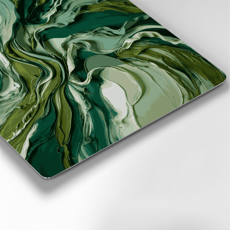 Art mural en métal «Lyrical Abstraction 32 Green», H 8 po x l 8 po