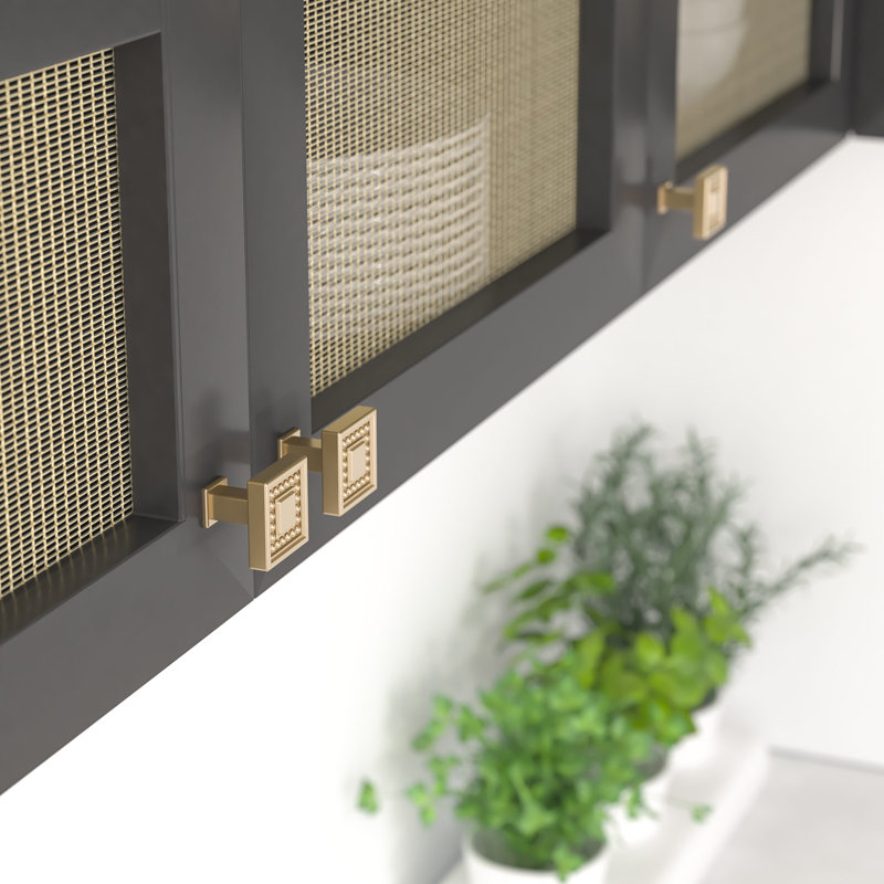 Square Knob, Champagne Bronze