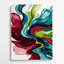 Aquarelle abstraite, art mural en métal rouge 73-314978946