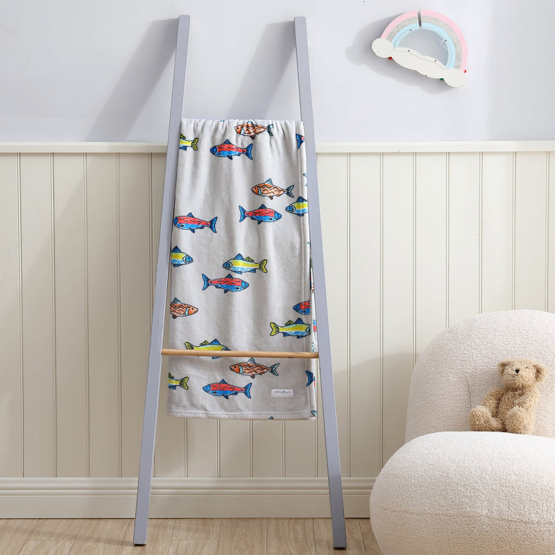 Eddie Bauer Kids Fish Lake Fleece Throw