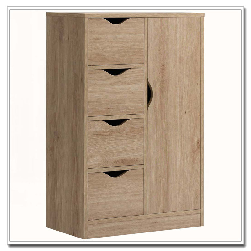 Armoire de salle de bain avec 4 tiroirs et porte