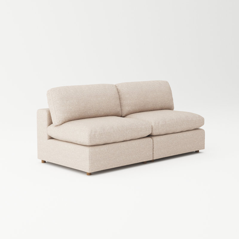 Causeuse rembourrée Jossa, Beige