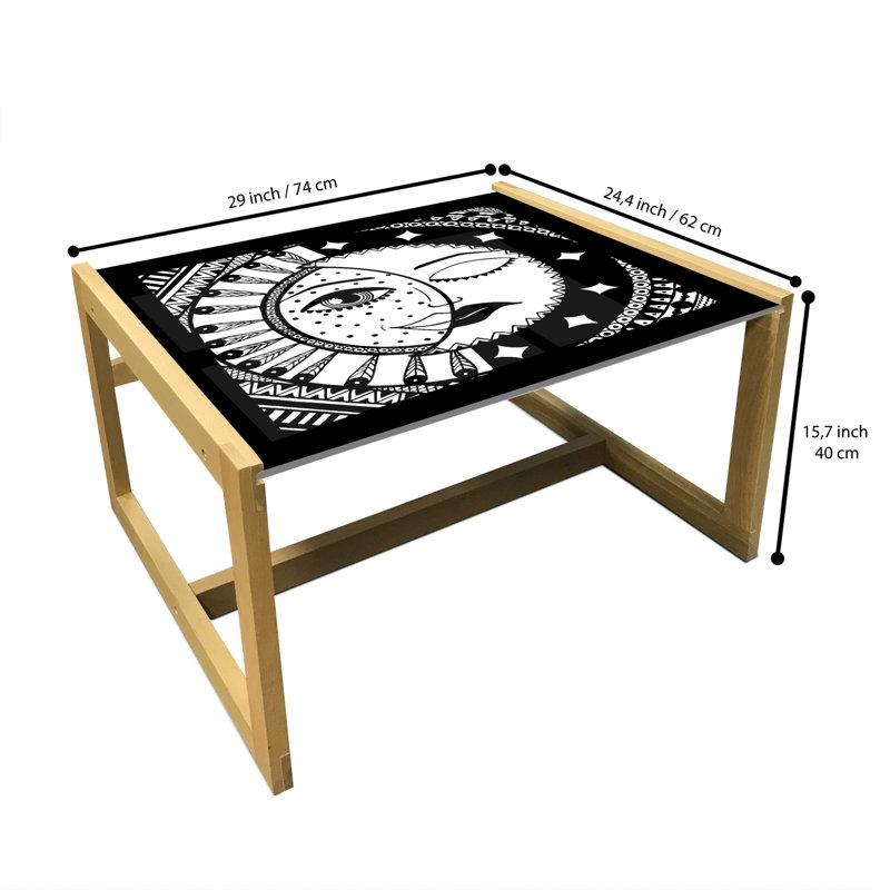 Irvina Sled Coffee Table, 40cm H x 74cm W x 62cm D