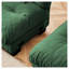 Green Chenille Armless Sofa with Matching Pillow-129513813