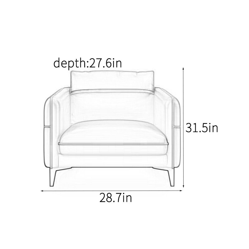 Chaise d'appoint simple et moderne