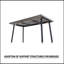 55.12-70.87"expandable modern kitchen dining table, rectangular MDF dining table for 4-6 people, medieval industrial style, with black metal legs, suitable for home&kitchen (grey)