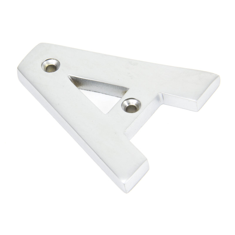 7.8cm H Metal House Letter, A, Satin Chrome