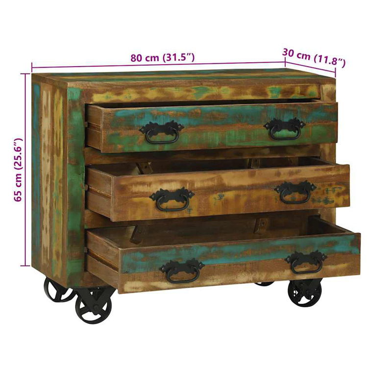 80cm Solid Wood Sideboard