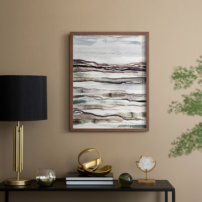 Muted Earth Layers I Framed Print - Solid Wood